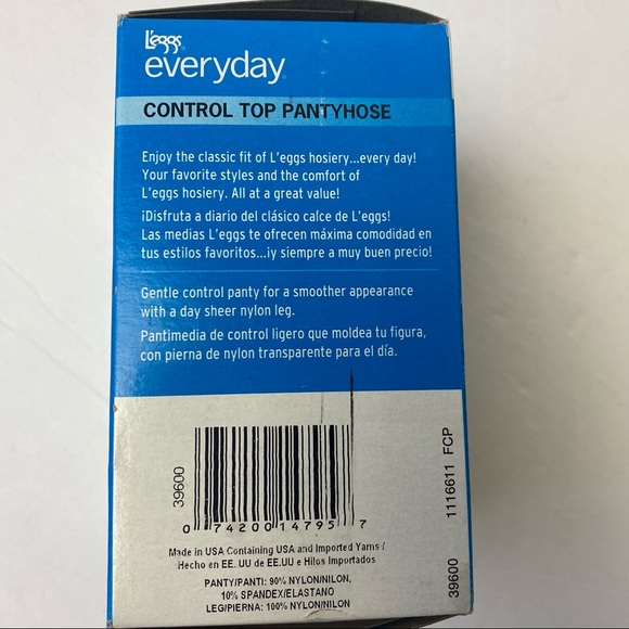 Leggs Sheer Black Control Top Pantyhose Large 3 - Picture 3 of 5